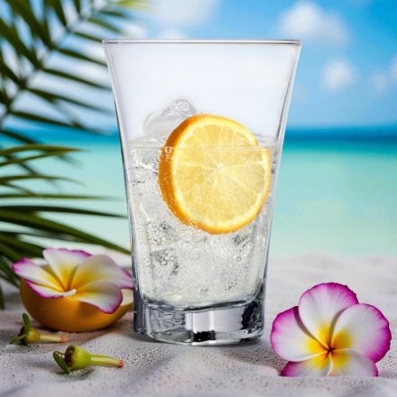 Lav Truva üdítőspohár 350 ml – 6 darabos csomag, klasszikus egyenes falú üveg pohár vízhez, üdítőhöz és koktélhoz