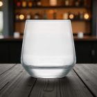 Lal whisky pohár 345 ml felülnézetből – Lav üveg, vastag falú, kényelmes fogású pohár röviditalokhoz