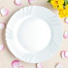 Bormioli Rocco Ebro lapostányér 25 cm átmérővel, tartós opál üvegből