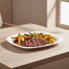 PARMA FEHÉR sültes 24x34cm, opál üveg