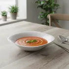 Parma fehér szögletes mélytányér 23x23 cm felülnézetből – letisztult, minimalista formatervezés, ideális éttermek számára