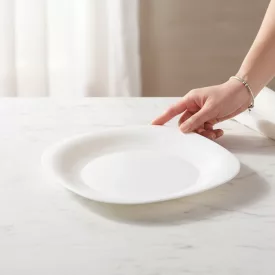 Bormioli Rocco PARMA fehér szögletes desszert tányér 20x20 cm – 6 darabos csomag, opál üveg, modern és letisztult formavilág