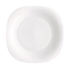 Parma fehér szögletes desszert tányér 20×20 cm – Bormioli Rocco opál üveg, modern, strapabíró tányér desszertekhez és előételekhez