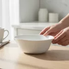 Parma fehér tálka 14×14 cm, 0,5 liter – Bormioli Rocco opál üveg, kis tál előételekhez és desszertekhez