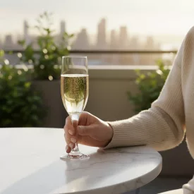 Misket pezsgős flute 190 ml – elegáns, karcsú pohár pezsgőhöz; mosogatógépben mosható.