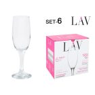 Misket pezsgős flute 190 ml – elegáns, karcsú pohár pezsgőhöz; mosogatógépben mosható.