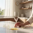Misket pezsgős flute 190 ml – elegáns, karcsú pohár pezsgőhöz; mosogatógépben mosható.