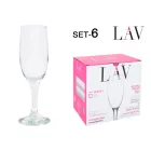 Misket pezsgős flute 190 ml – elegáns, karcsú pohár pezsgőhöz; mosogatógépben mosható.