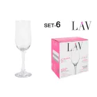 Nevacar pezsgős pohár 195 ml, 6 db-os csomag - Lav üveg