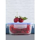 Lav üveg ételtároló-hútőtároló 800 ml-es edény hermetikusan záró csatos fedővel