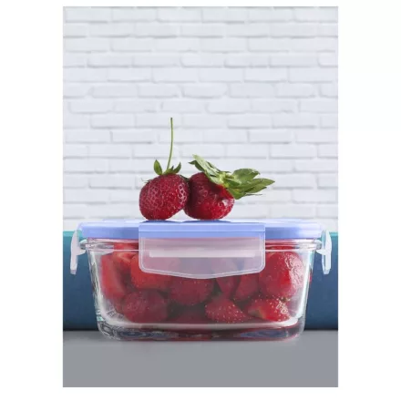 LAV üveg ételtároló 1,2 l csatos fedővel