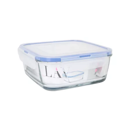 LAV üveg ételtároló 1,15 l csatos fedővel