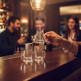 Anneler pálinkás pohár 35 ml – hőálló üveg, mosogatógépben mosható, mikrózható