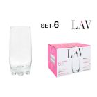 Adora üdíős pohár 390 ml-es, 6 db-os csomag - Lav üveg