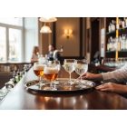 40 cm-es kerek inox tálca 2 cm magas