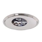 Kerek inox tálca 40 cm 2 cm peremmel