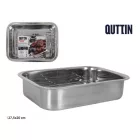 Sütőtepsi ráccsal 27,5x20 cm, inox rozsdamentes acélból – húsokhoz, zöldségekhez, pékárukhoz