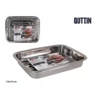 Sütőtepsi ráccsal 33x24 cm inox – nagy méretű rozsdamentes tepsi grillezéshez és sütéshez