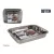 Sütőtepsi ráccsal 33x24 cm inox – nagy méretű rozsdamentes tepsi grillezéshez és sütéshez