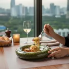 Cleopatra reaktív mázas, fészekformájú gourmet tányér erdei mohazöld színű 28 cm-es