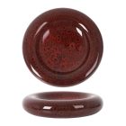 Cleopatra fészekformájú gourmet tányér vulkánbordó színben, 24 cm-es, reaktív mázas kerámiából