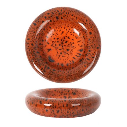 Cleopatra reaktív mázas tányér 20 cm – Vulkánnarancs gourmet tálaláshoz