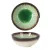 Garum mini porcelán tálka, zöld reaktív máz, 11×4 cm – GasztroZoli