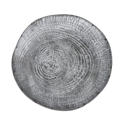 Ledo porcelán prezentációs tányér – 27,5x2,5 cm, rusztikus fatörzs mintával, prémium tálaláshoz