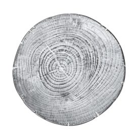 Ledo porcelán prezentációs tányér – 21x2,5 cm, rusztikus fatörzs mintával, előételekhez és desszertekhez