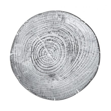 Ledo porcelán prezentációs tányér – 21x2,5 cm, rusztikus fatörzs mintával, előételekhez és desszertekhez