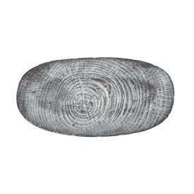 Ledo porcelán gourmet tálaló – 31x15x2,5 cm, rusztikus fatörzs mintával, tapasokhoz és desszertekhez