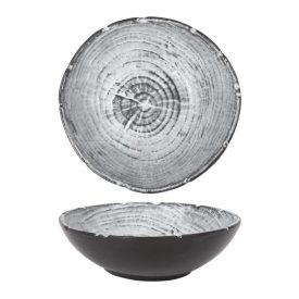 Ledo porcelán prezentációs mélytányér – 14x4,5 cm, 250 ml, rusztikus fatörzs mintával, amuse bouche és desszertek tálalásához