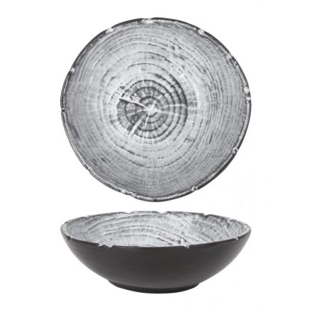 Ledo porcelán prezentációs mélytányér – 14x4,5 cm, 250 ml, rusztikus fatörzs mintával, amuse bouche és desszertek tálalásához