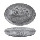Ledo Porcelán Ovális Gourmet Tálaló – 24x17x4 cm, Fatörzs Mintával