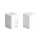 Fehér porcelán asztali só- és borsszóró, szögletes forma