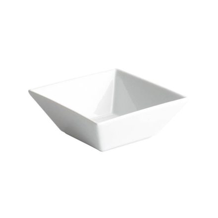Szögletes szószos tálka mártogatóshoz porcelán 8x8x4 cm