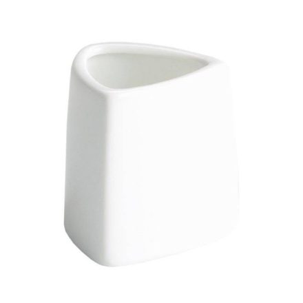 Háromszög alakú fogvájó tartó porcelán 4,5x4,5x5,5 cm
