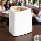 Porcelán fogvájótartó 4,5x4,5x5,5 cm – modern háromszög forma