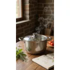 Quttin New Neron indukciós lábas üvegfedővel 6 l – Ø24 cm
