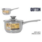 Quttin Neron nyeles gyorsforraló üveg fedővel, 2 literes, 16 cm-es, indukciós – ideális reggelihez és kisebb adagokhoz