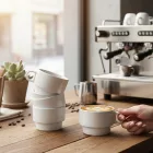 GZ cappuccino csésze, 225 ml-es, 6 db-os csomag, sorolható porcelán