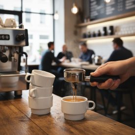   GZ kávéscsésze, 120 ml-es, 6 db-os csomag, sorolható porcelán