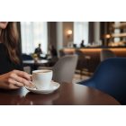 Fehér porcelán eszpresszó csésze 75 ml csészealjjal