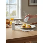 Só - és borsszóró 2 részes szett fehér porcelán 9x3,8 cm