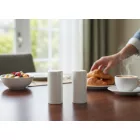 Só - és borsszóró 2 részes szett fehér porcelán 9x3,8 cm