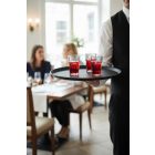 Csúszásmentes kerek pincértálca 2 cm peremmel – fekete üvegszálas 35,5 cm átmérővel