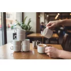 Iris hosszúkávéscsésze, 120 ml-es, 6 db-os csomag, sorolható porcelán