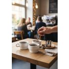 Alpes kávéscsésze, 100 ml-es, 6 db-os csomag, sorolható porcelán