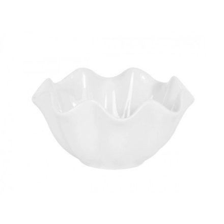 Porcelán szószos tálka fodros felső résszel 10x5 cm, 6 db-os csomag