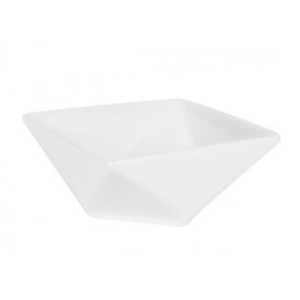   Rombusz szószos tálka mártogatósokhoz, 6 db-os csomag, porcelán 9x9x4 cm